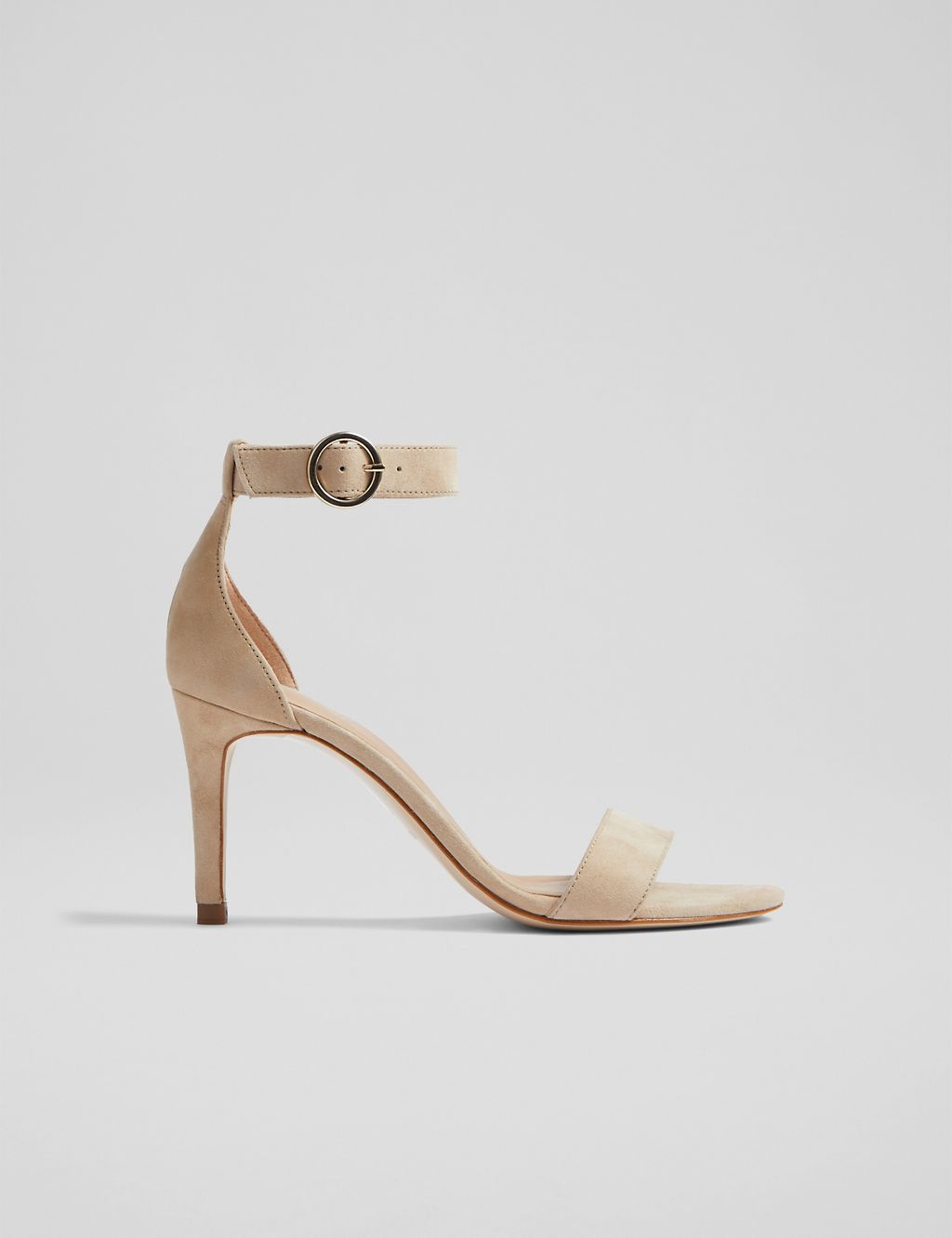 Suede Buckle Ankle Strap Stiletto Heel Sandals 3 of 4