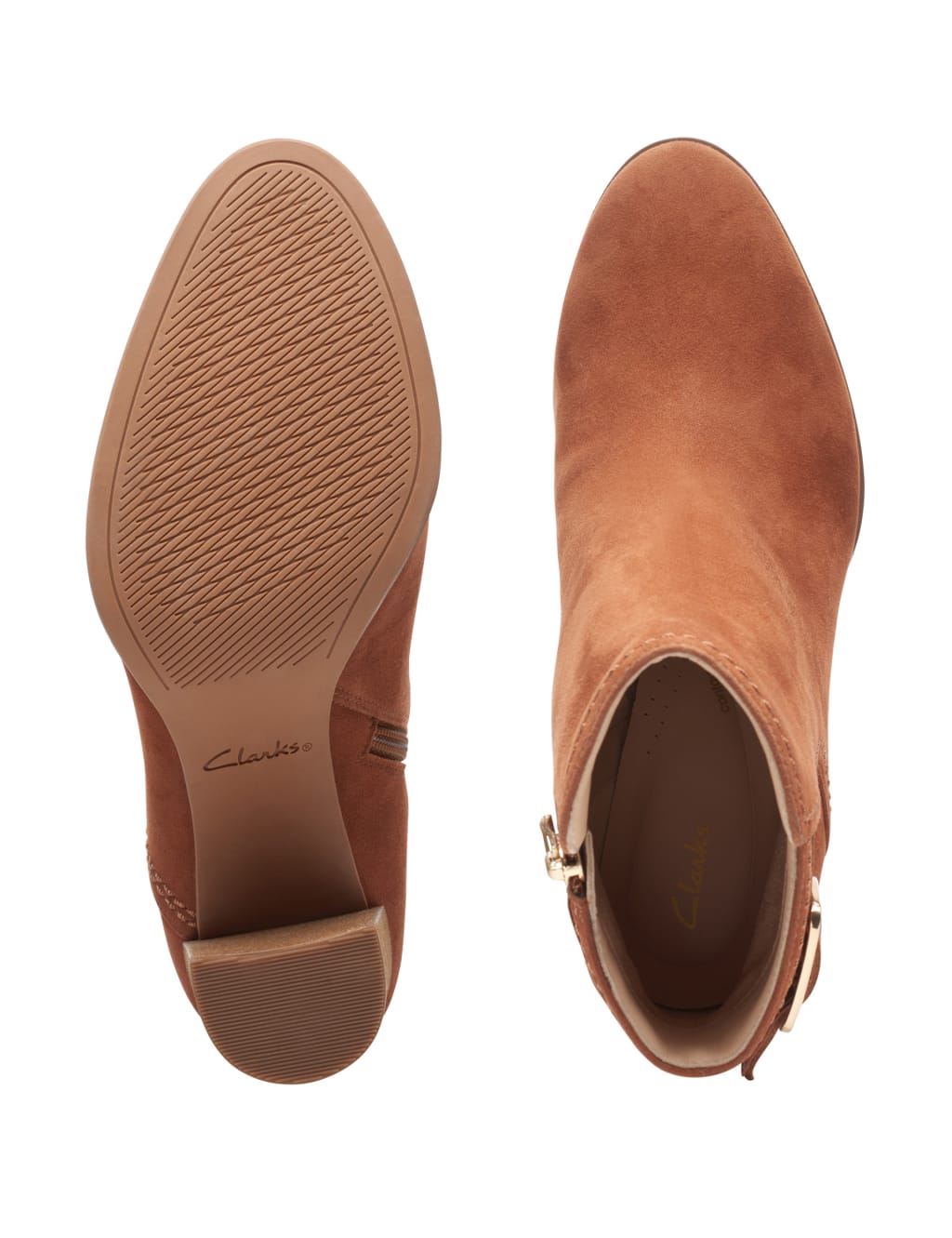 Clarks brown suede ankle boots store