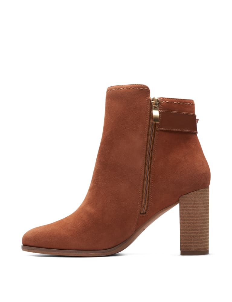 Suede buckle boots sale