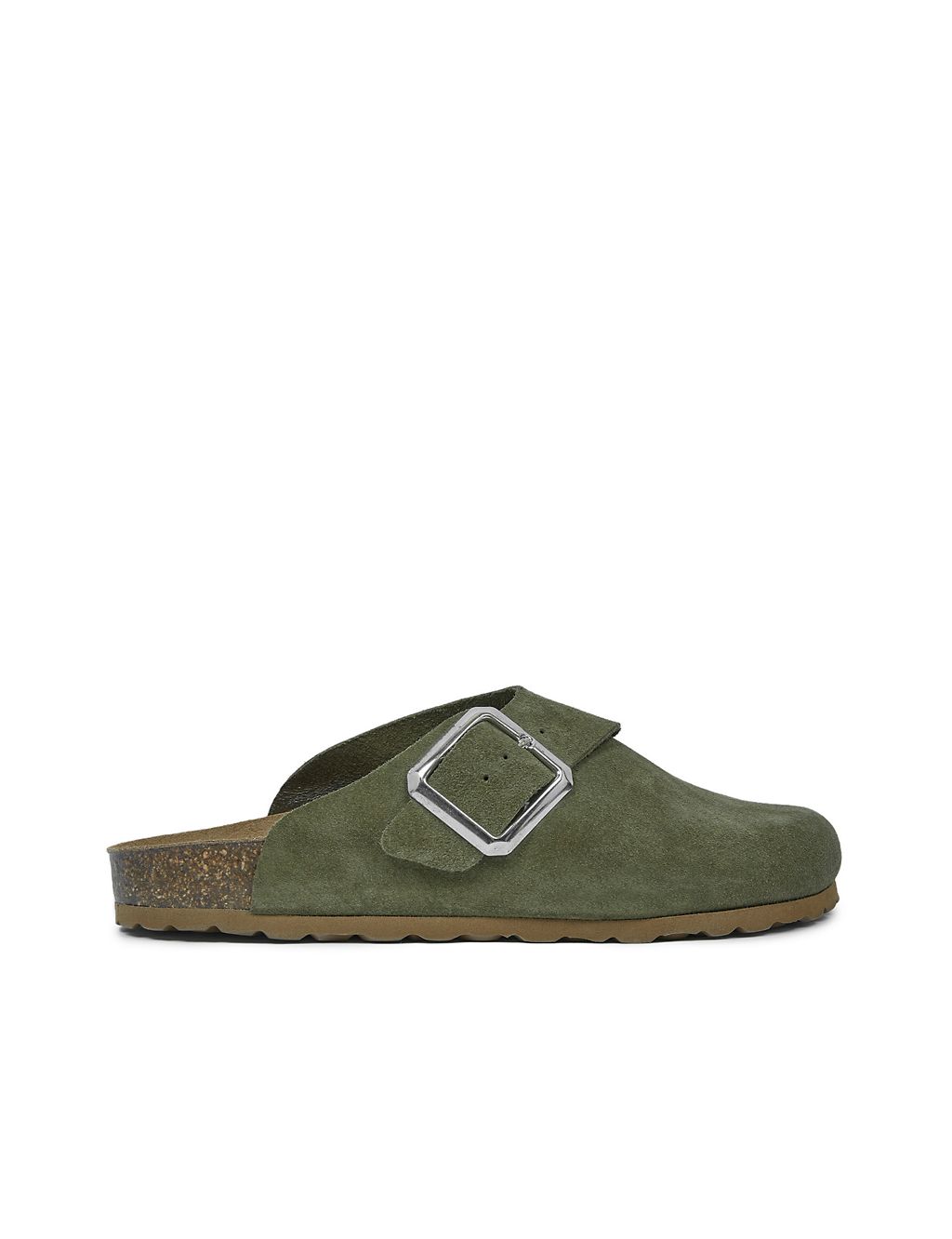 Suede Buckle Clogs 2 of 7