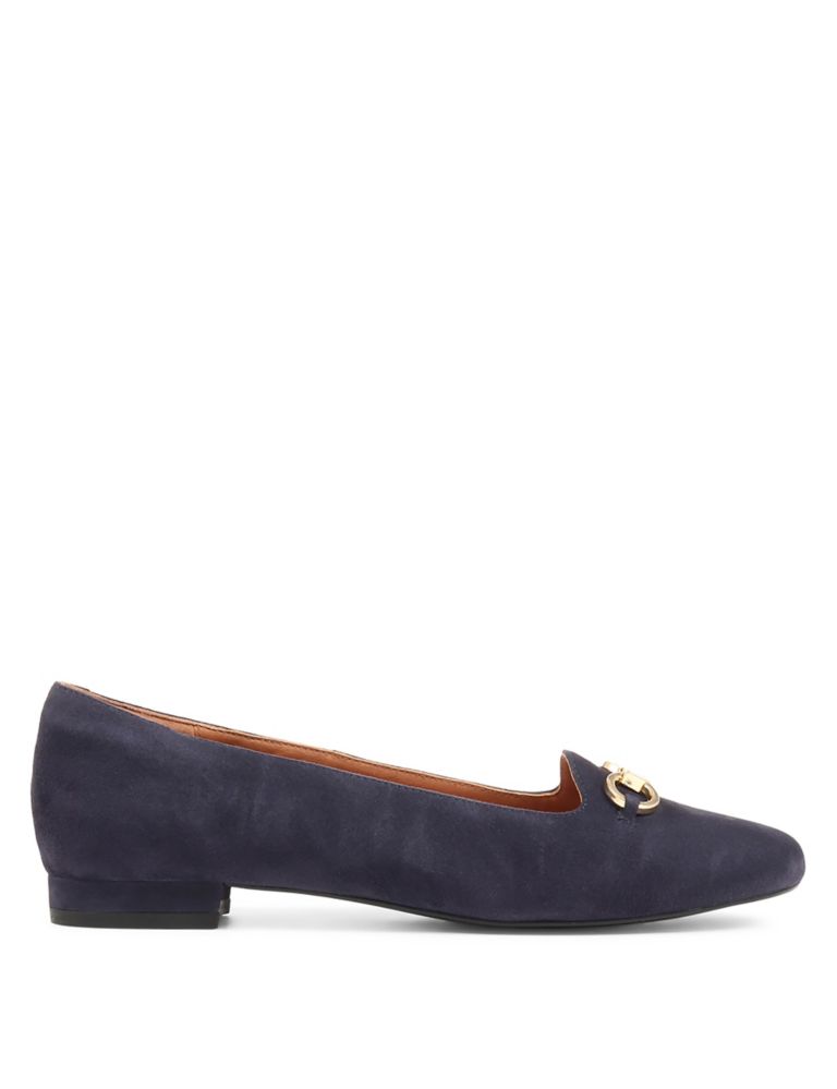 Suede Buckle Flat Loafers 6 of 7