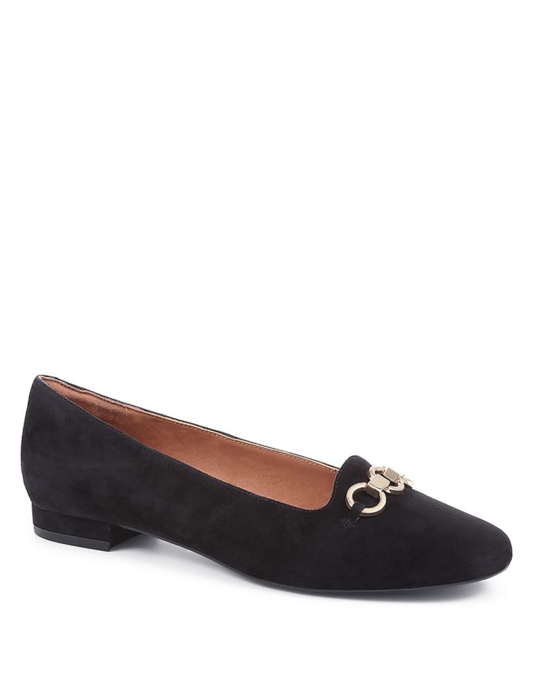 Suede Buckle Flat Loafers 3 of 7