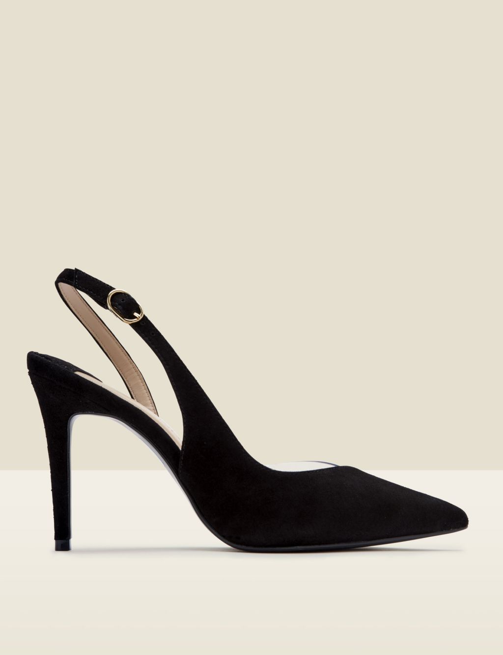 Suede Buckle Stiletto Heel Court Shoes 3 of 4