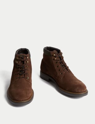 Mens suede lace outlet boots