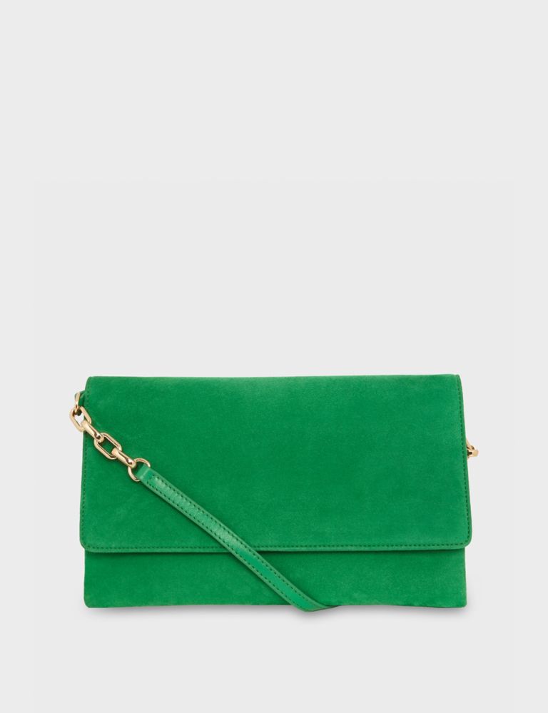 Suede Chain Strap Clutch Bag 2 of 5