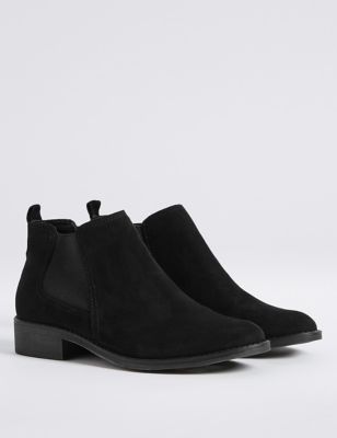 marks and spencer black suede boots