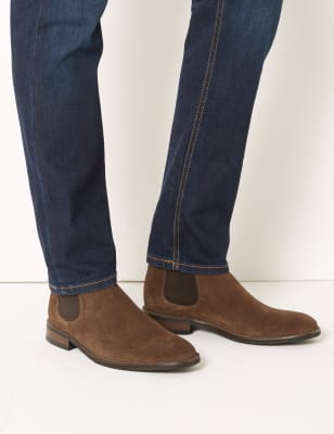 M&s suede hot sale chelsea boots