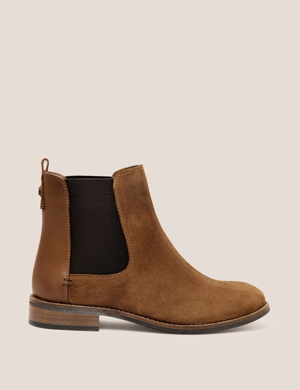 Suede Chelsea Flat Ankle Boots