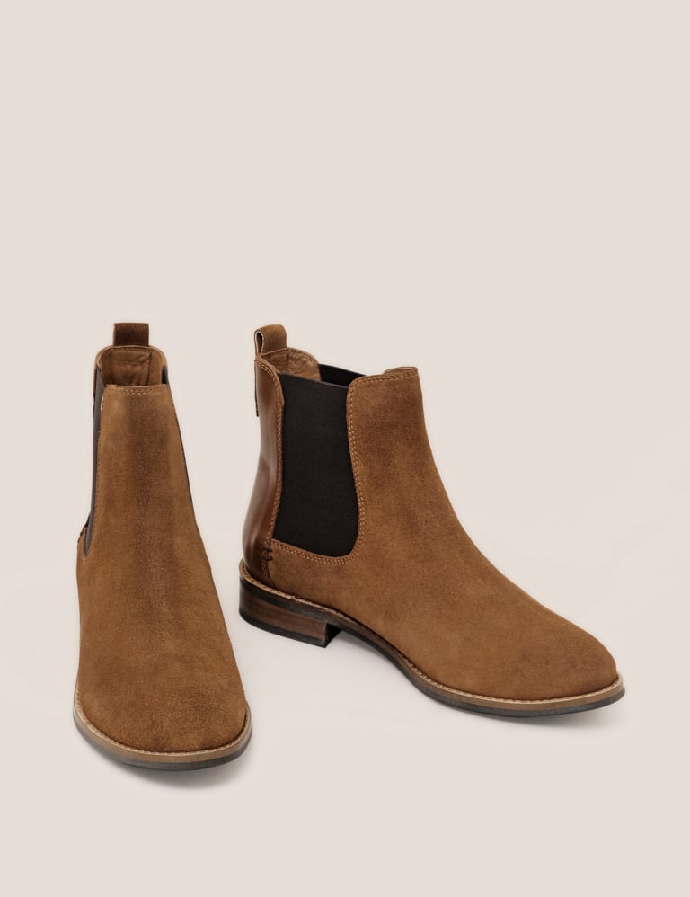 Suede Chelsea Flat Ankle Boots