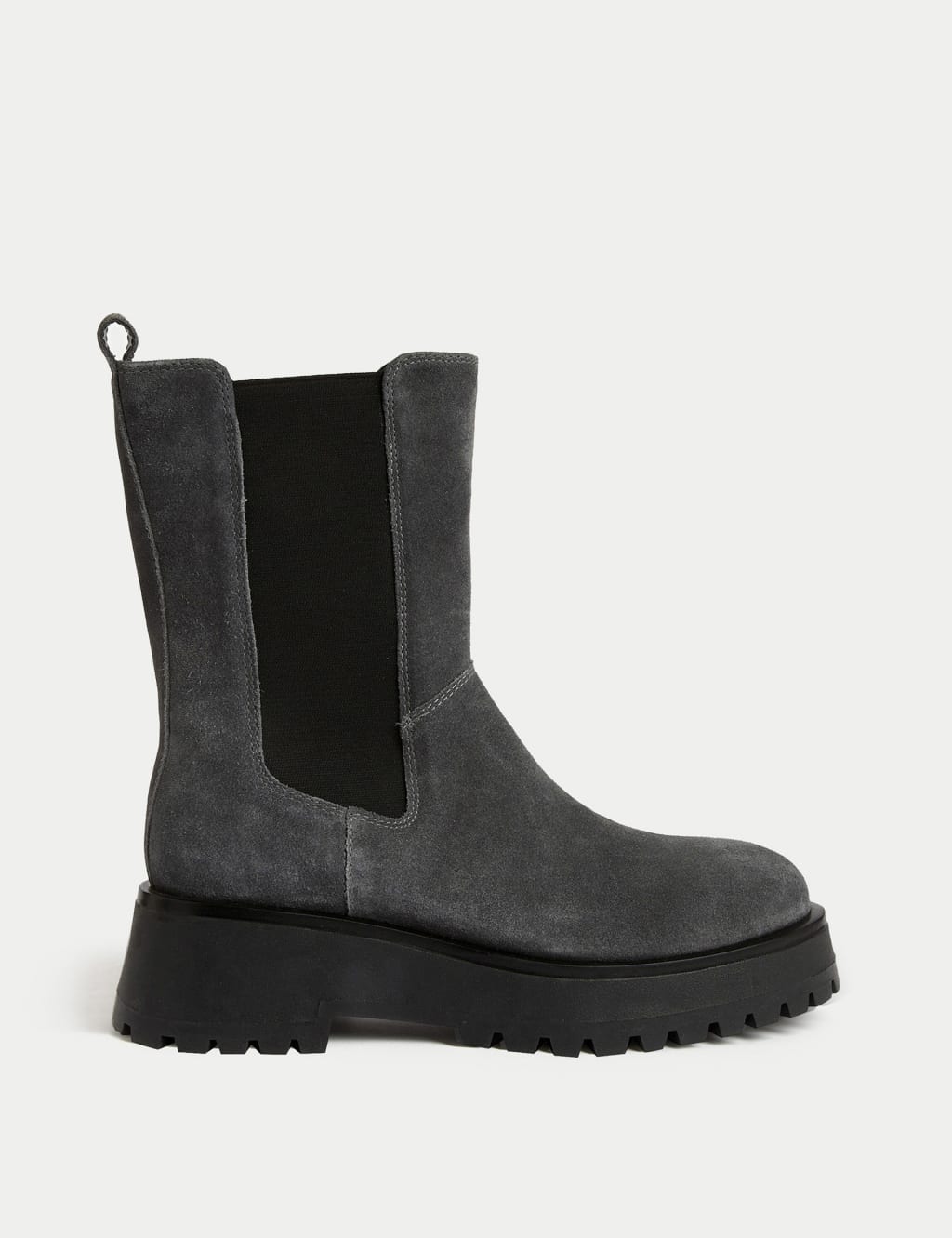 Grey suede sales chelsea boots ladies