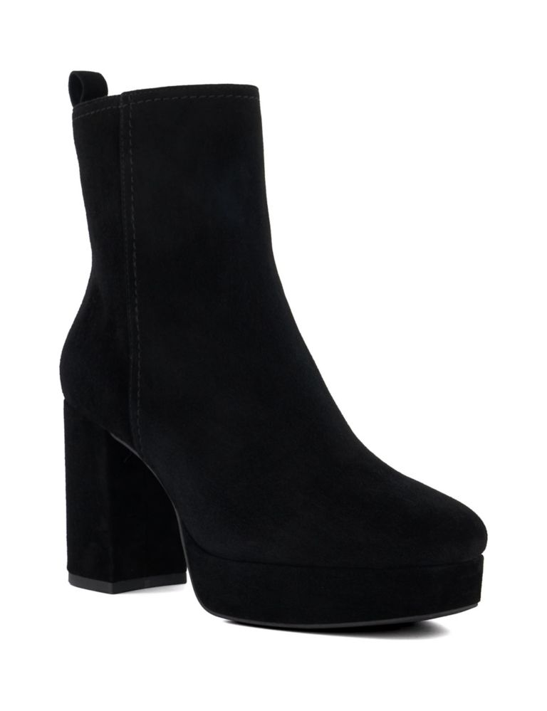 Suede Chunky Platform Ankle Boots 2 of 4
