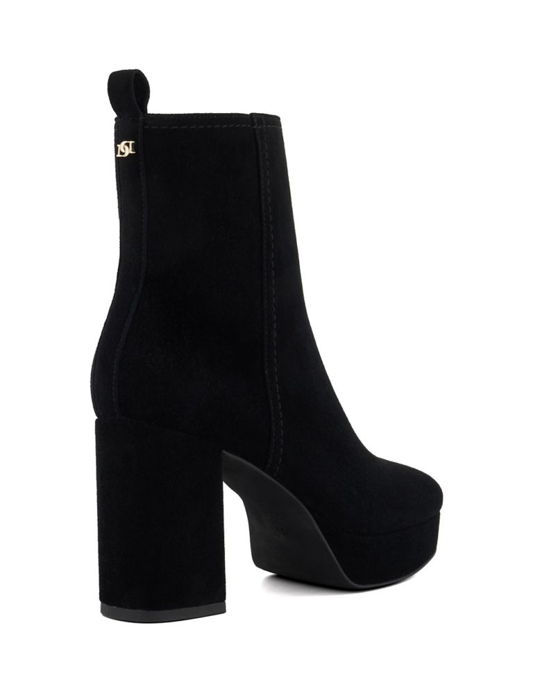 Suede Chunky Platform Ankle Boots 3 of 4