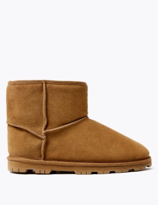 suede slipper boots