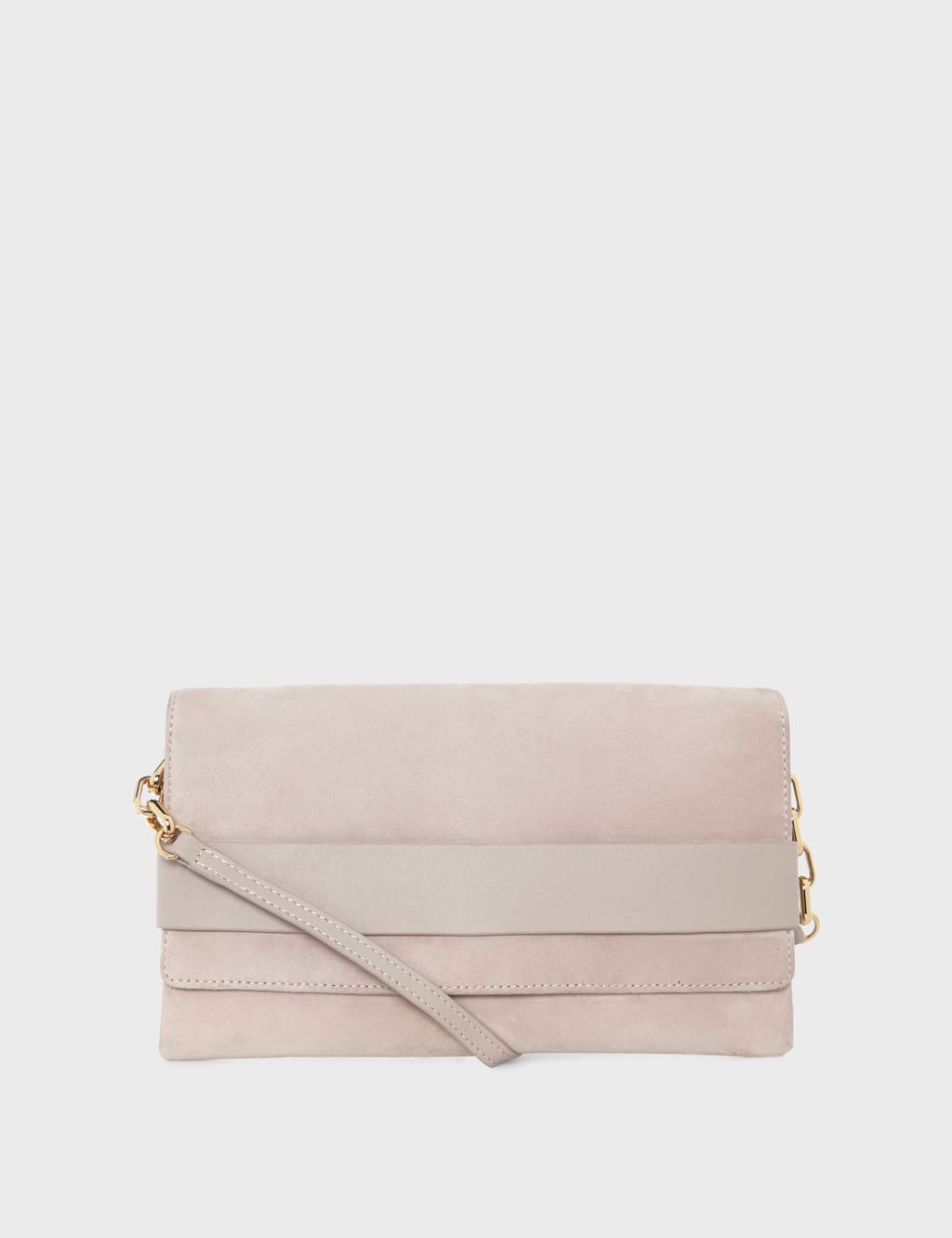 Dusky pink suede clutch bag discount