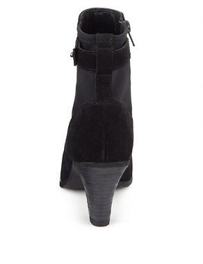 Suede Elasticated Panel Ankle Boots with Insolia® Image 2 of 5