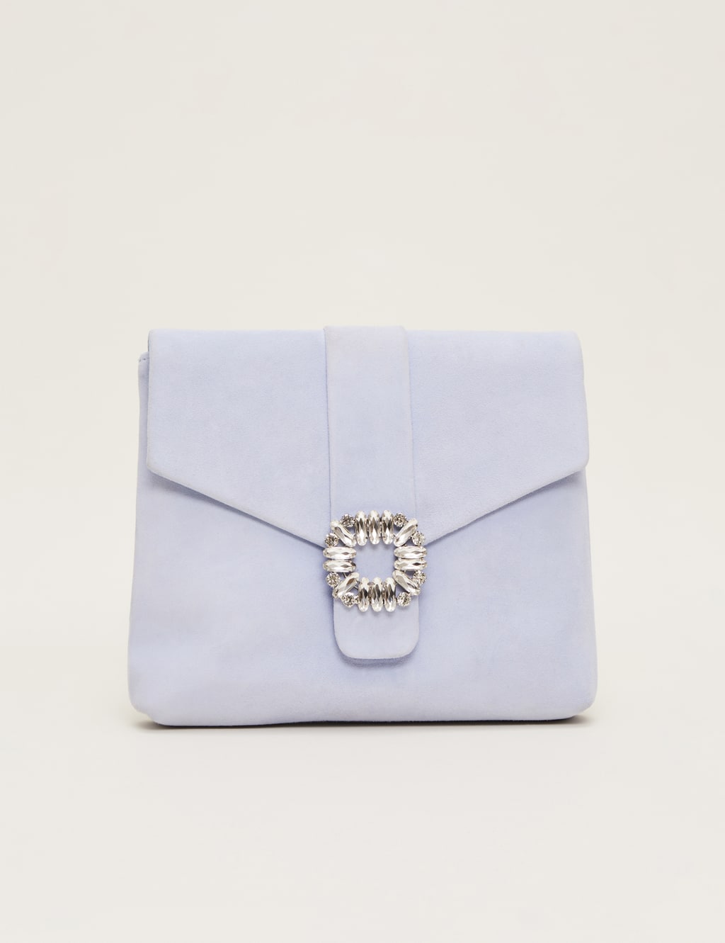 Light blue suede clutch 2025 bag