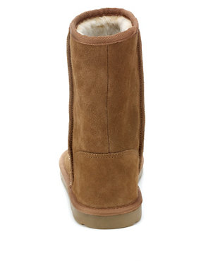 Suede Faux Fur Boots Image 2 of 5