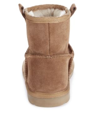 Suede Faux Fur Warm Lined Ankle Boots (Younger Girls) Image 2 of 5
