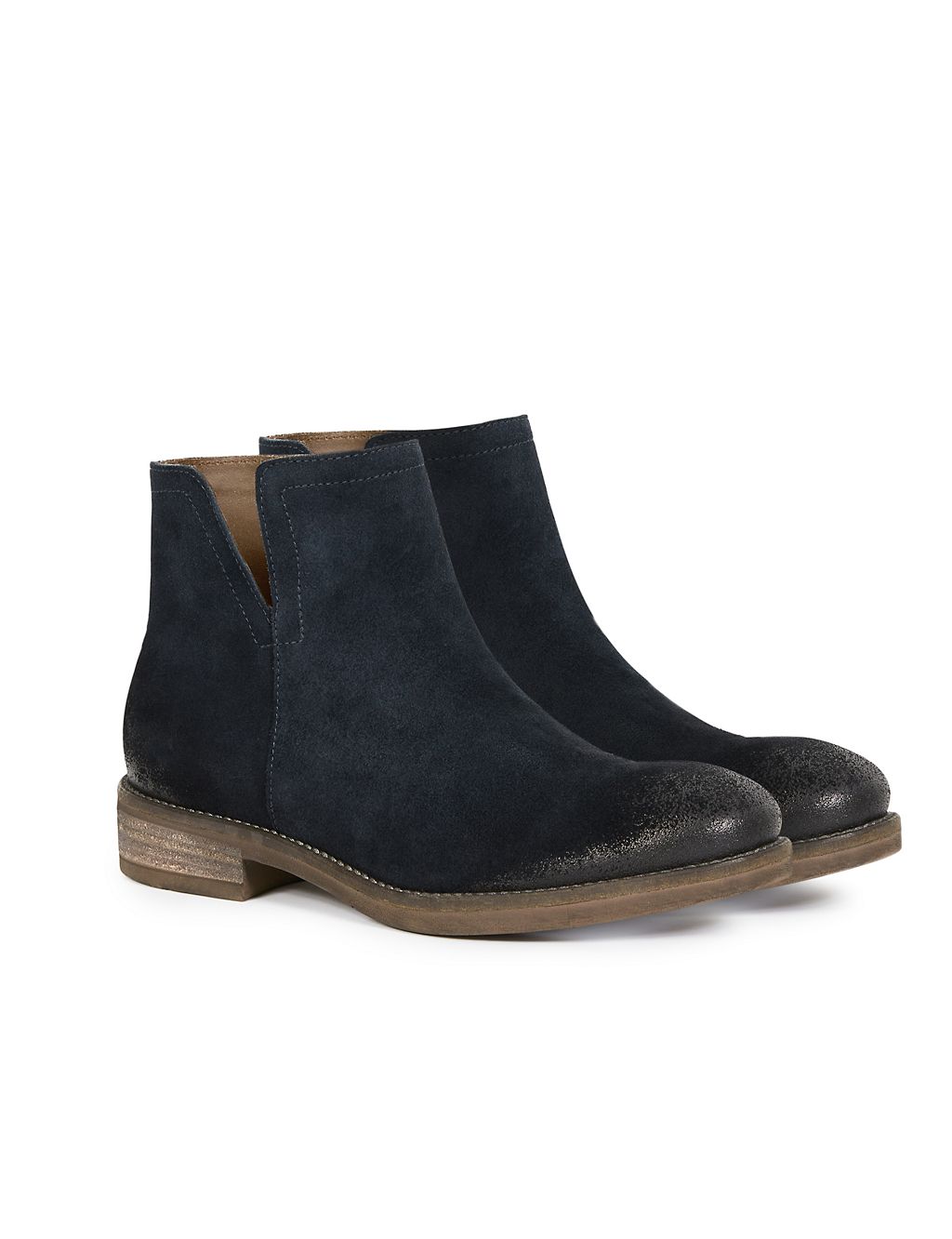 Suede Flat Ankle Boots 1 of 6
