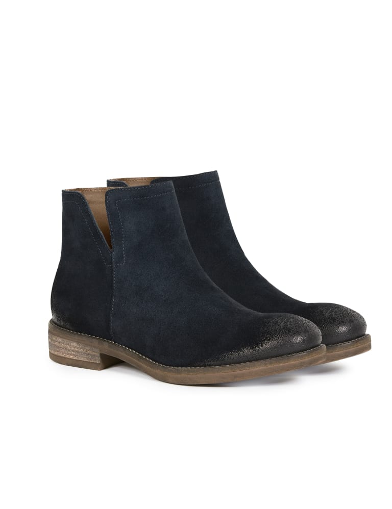Grey suede flat ankle boots deals