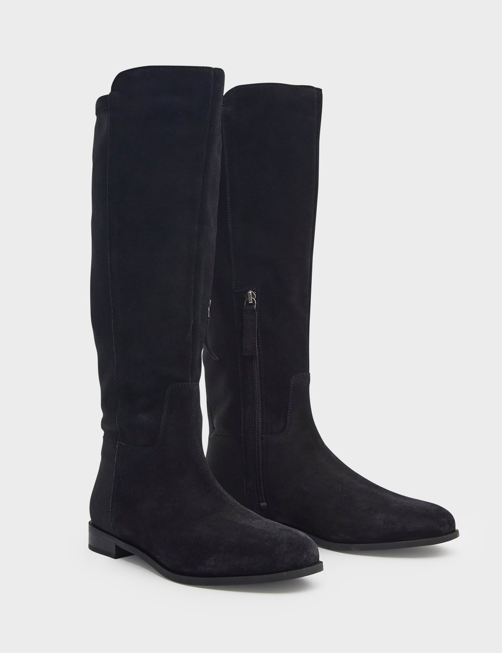 Suede Flat Knee High Boots 1 of 5