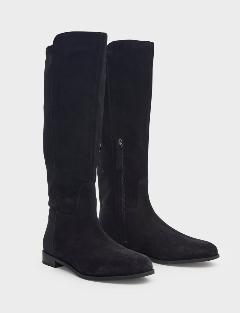 Suede Flat Knee High Boots 2 of 5
