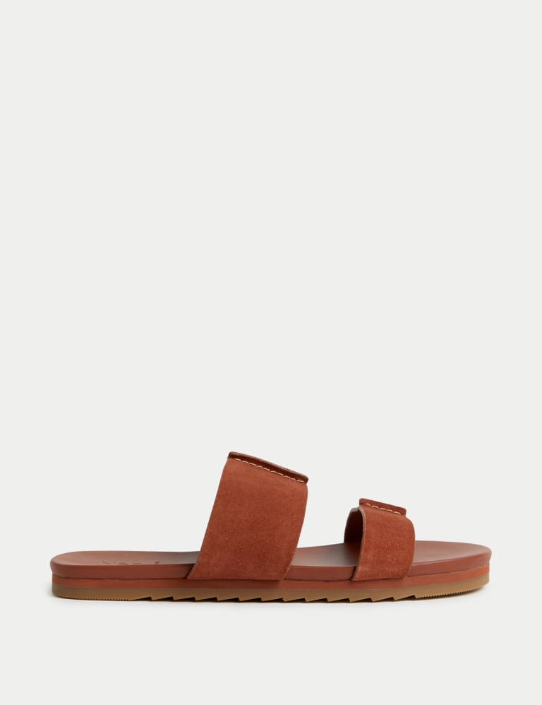 Suede Flat Mules M S Collection M S