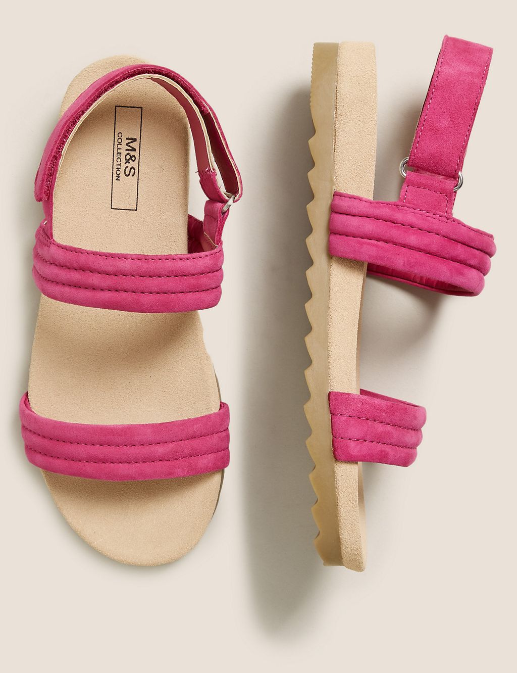 Suede Flat Sandals 2 of 5