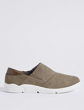 Suede Flex Slip-on Trainers Image 2 of 6