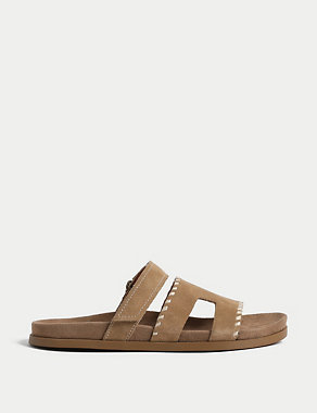 Suede Footbed Sandals Image 2 of 4