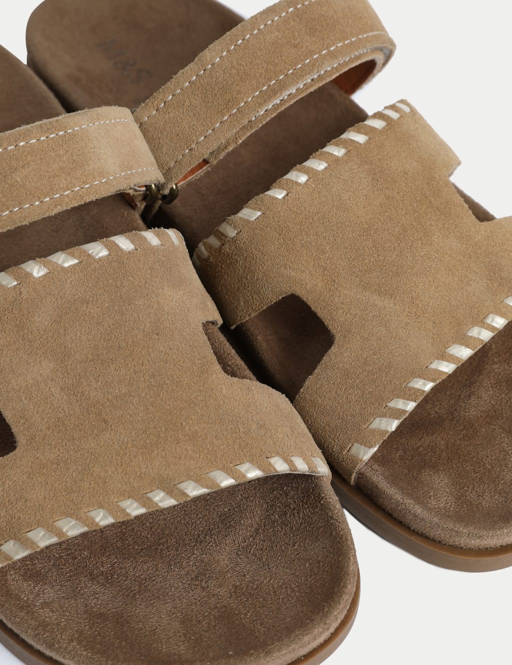 Suede sales footbed sandals