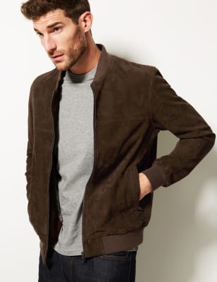 Men hot sale suade jacket