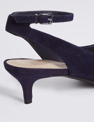 Navy suede store kitten heels