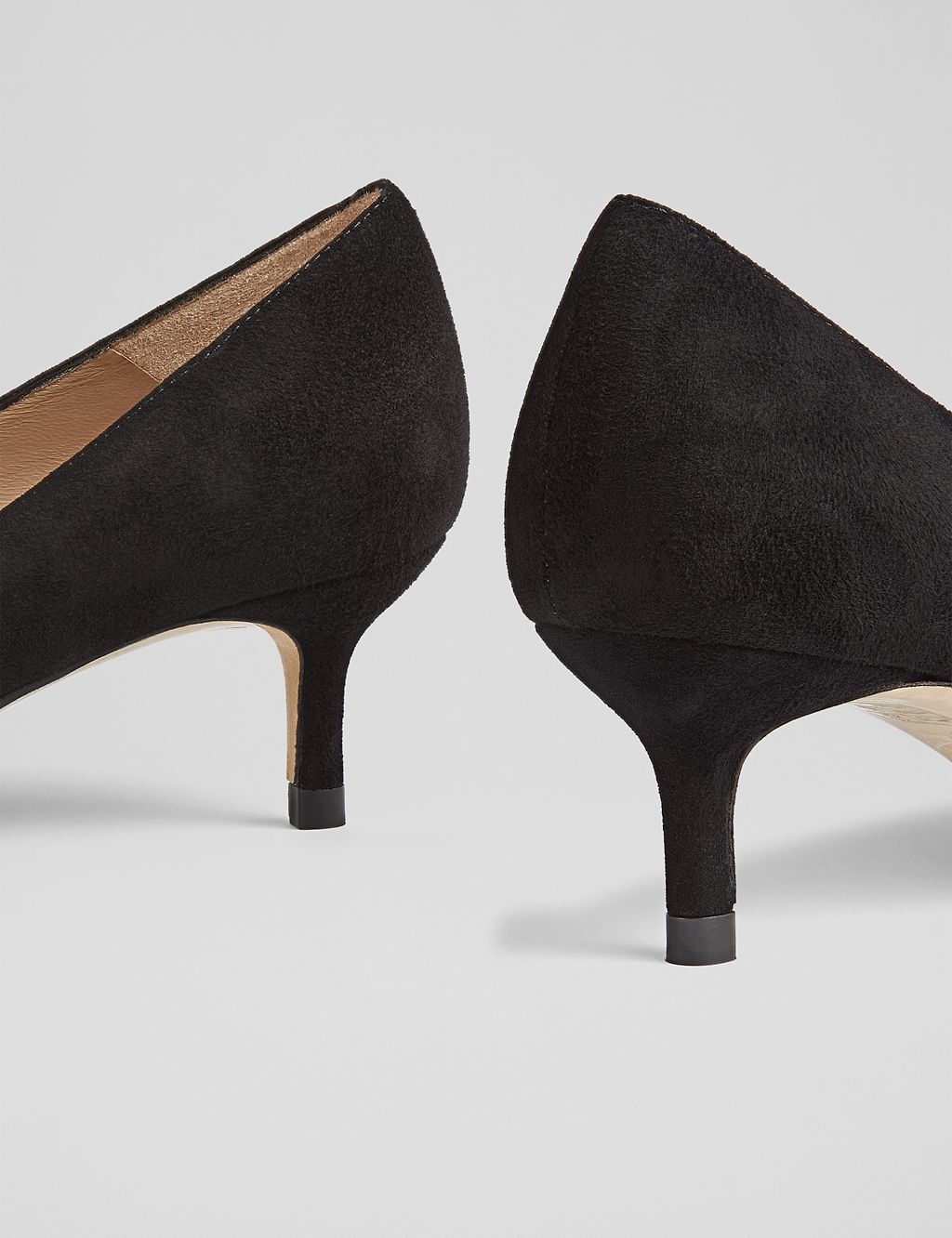 Suede Kitten Heel Pointed Court Shoes 2 of 4