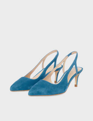 prada suede kitten heel pumps