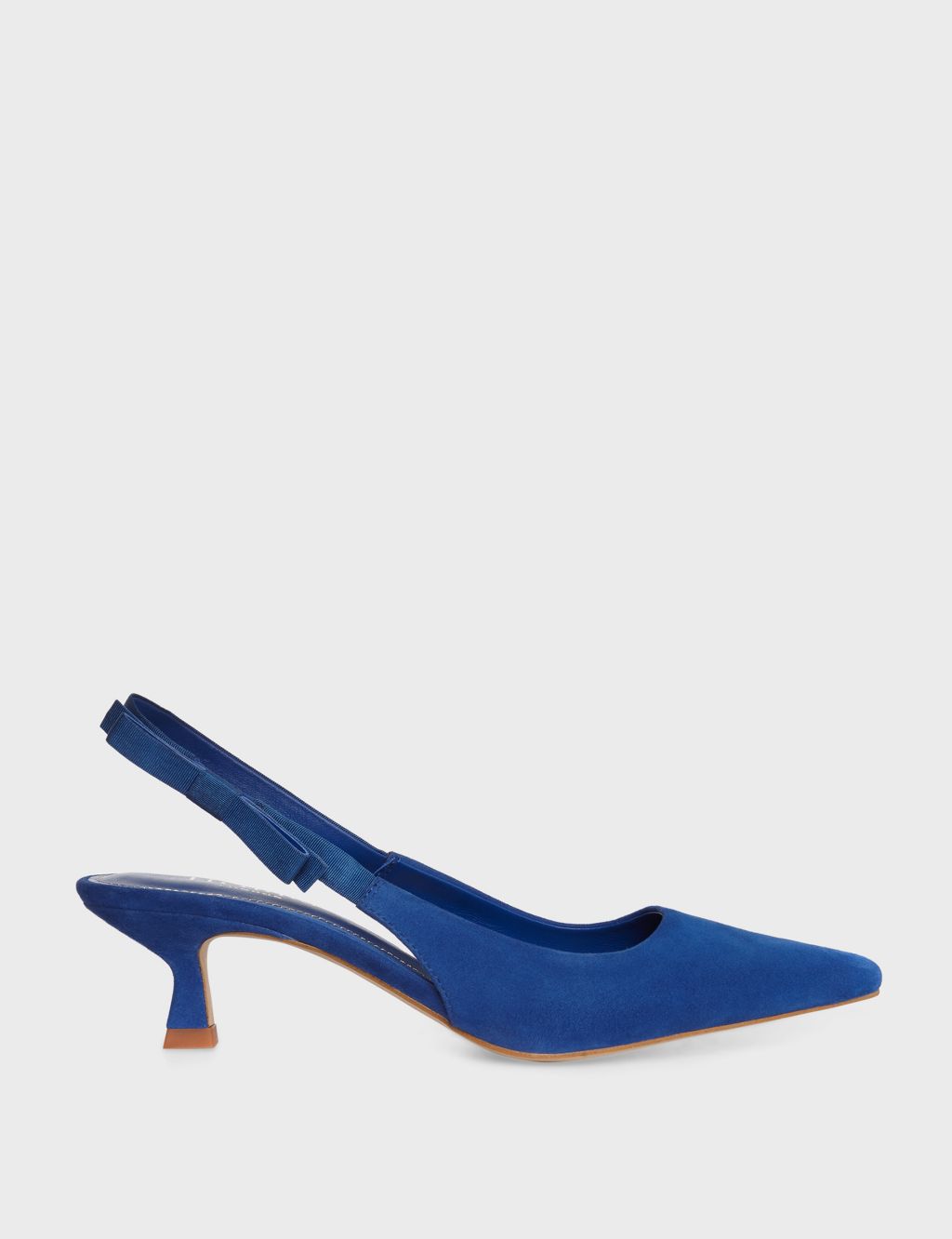 Suede Kitten Heel Pointed Slingback Shoes 3 of 4