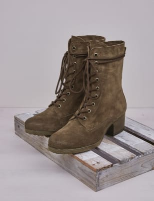 womens suede lace up boots