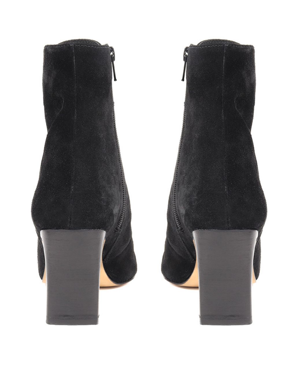 Suede Lace Up Block Heel Ankle Boots 4 of 7
