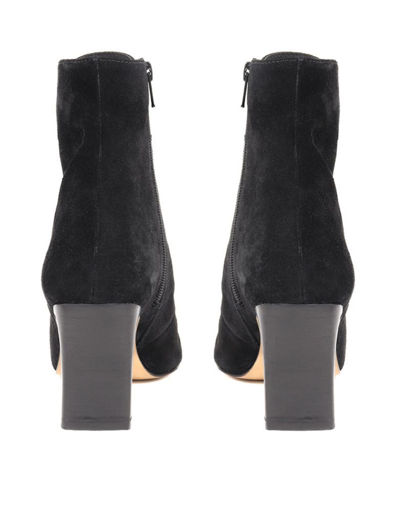 Suede Lace Up Block Heel Ankle Boots 6 of 7