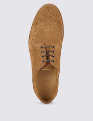 Suede Lace Up Brogue Shoes Image 2 of 3