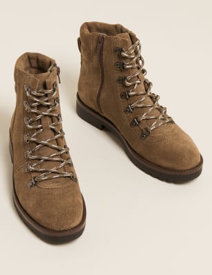 Suede Lace Up Hiker Ankle Boots | M&S Collection | M&S