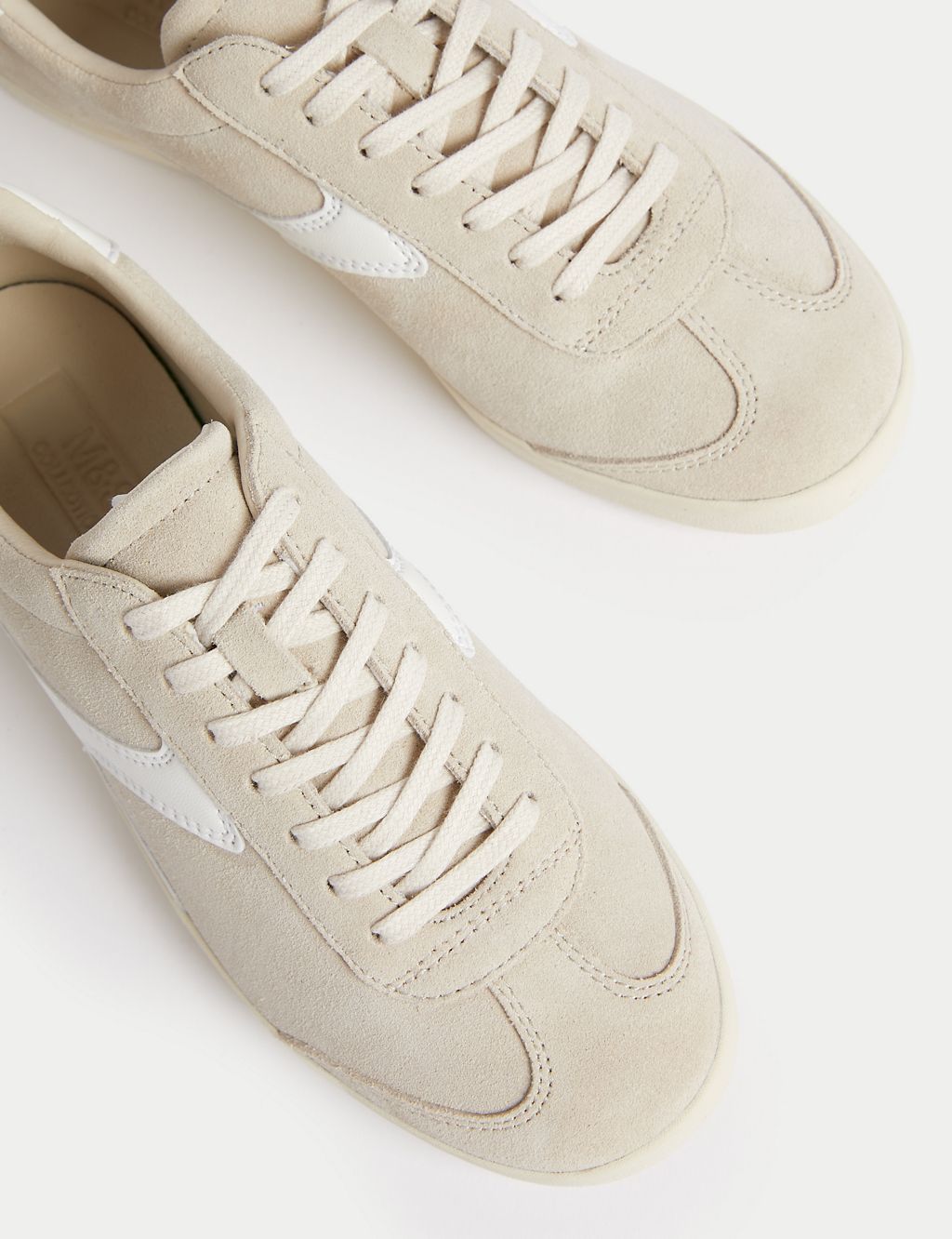 Suede Lace Up Side Detail Trainers 2 of 3
