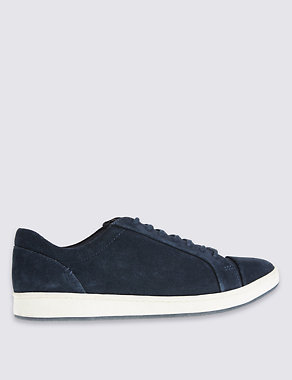 Suede Lace Up Trainers with Footglove™ Image 2 of 6
