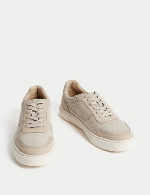 Suede Lace Up Trainers with Freshfeet™ Image 2 of 5