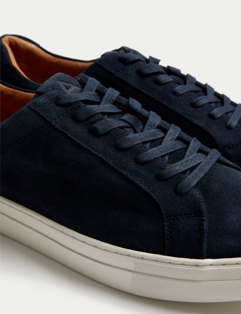 Suede Lace Up Trainers with Freshfeet™ 3 of 4