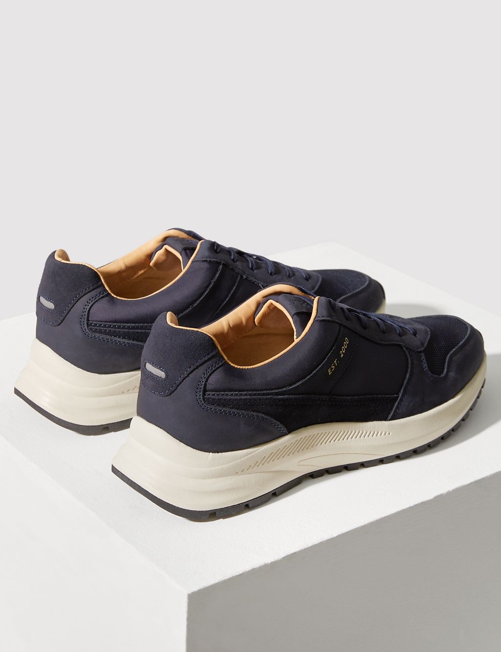 Suede Lace Up Trainers with Freshfeet™ 3 of 4