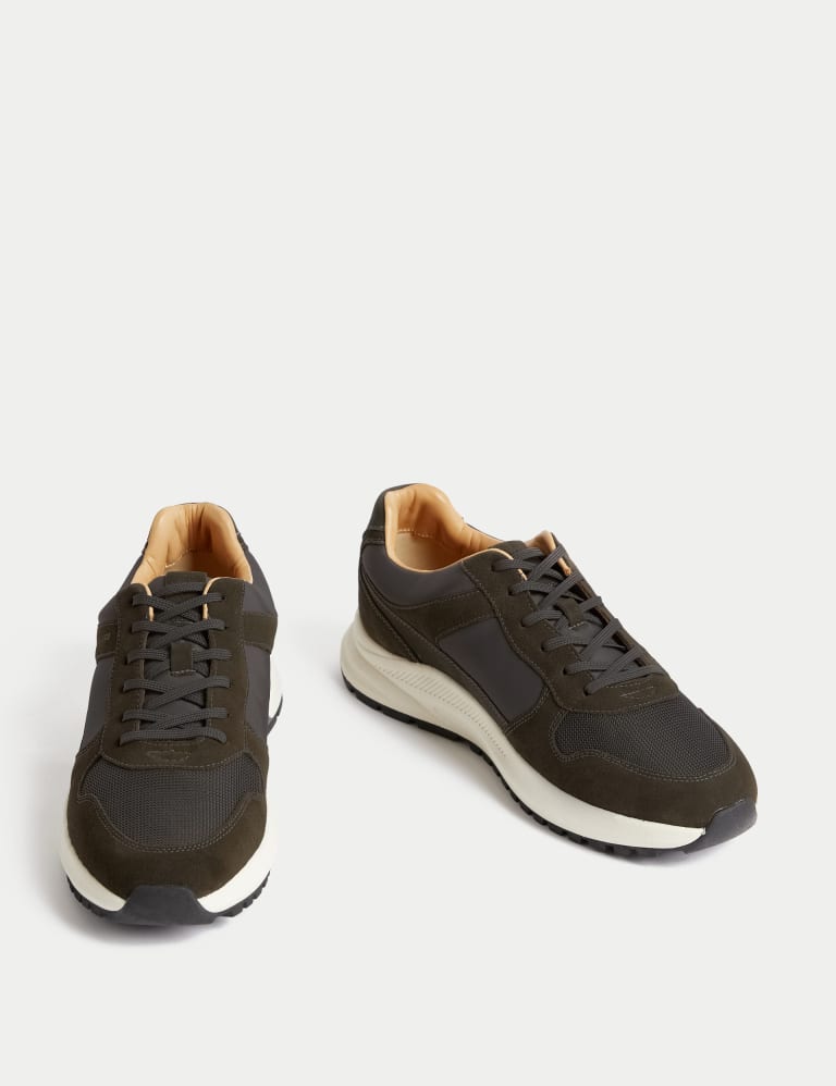 Suede Lace Up Trainers with Freshfeet™ 2 of 4