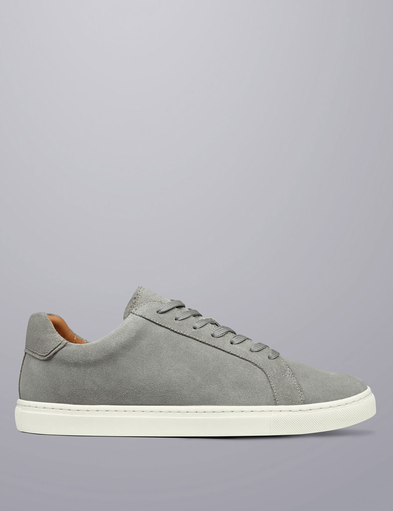 Grey lace up clearance trainers