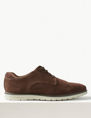 Suede Lace-up Derby Shoes Image 2 of 5