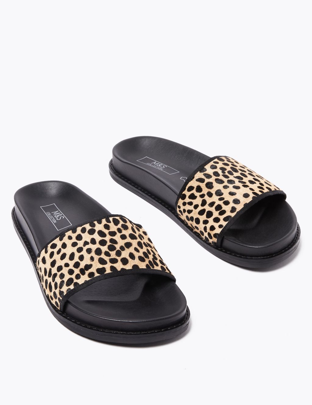 Suede Leopard Print Sliders | M&S Collection | M&S